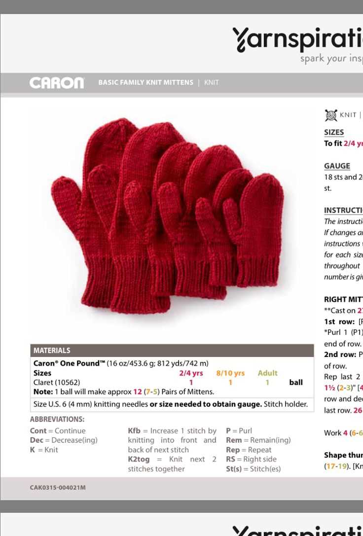 Trigger finger mittens knitting pattern free