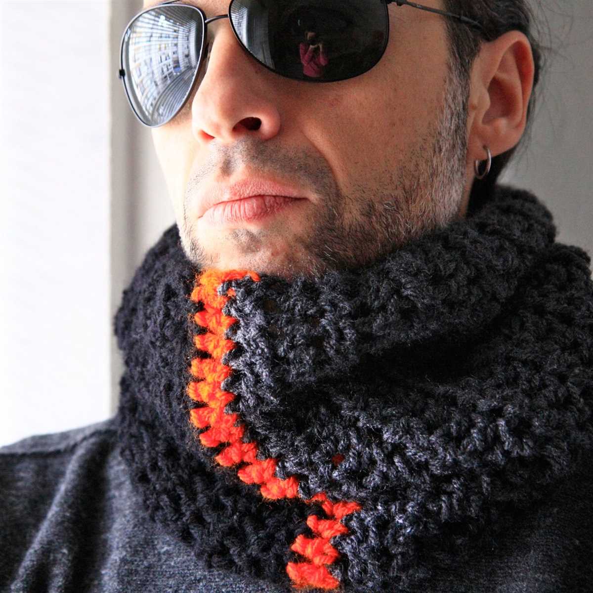 Mens cowl knit pattern