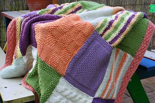 Knitting patterns blankets squares