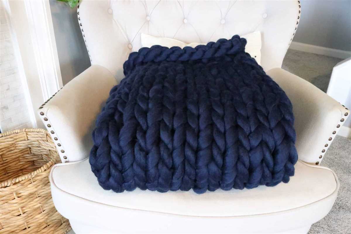 Chunky wool knit blanket pattern