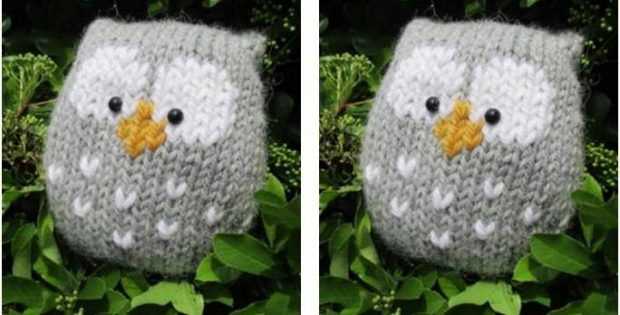 Knitted owl toy pattern free