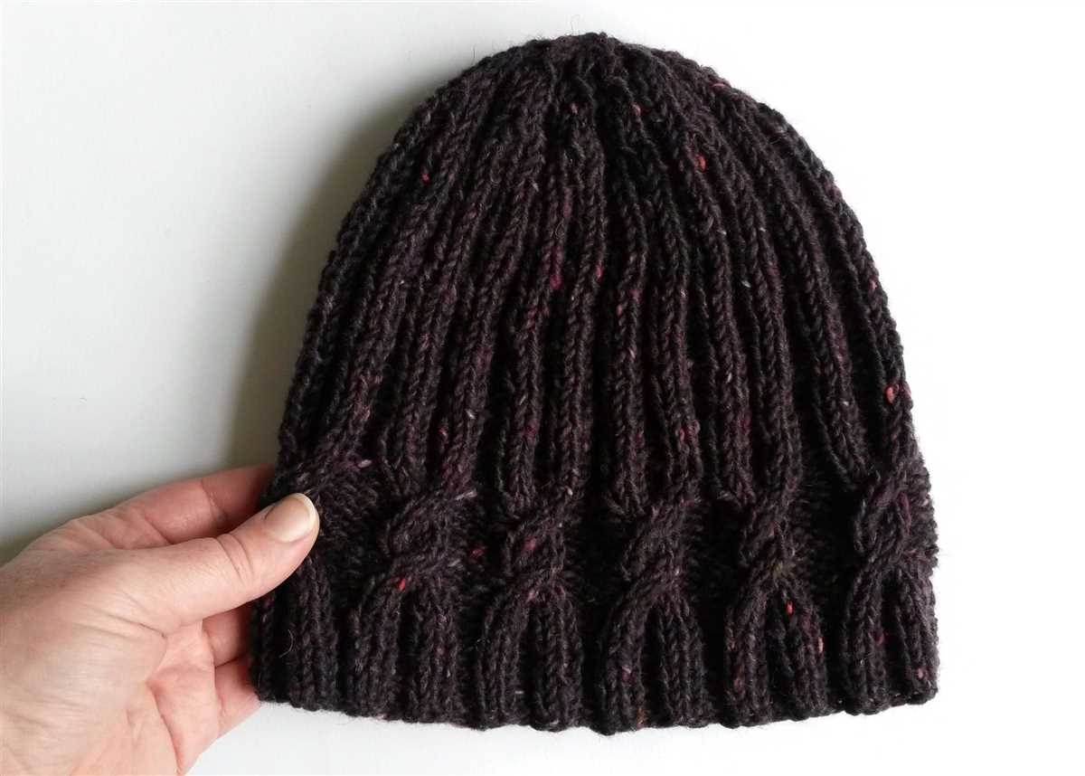 Aran cable hat knitting pattern