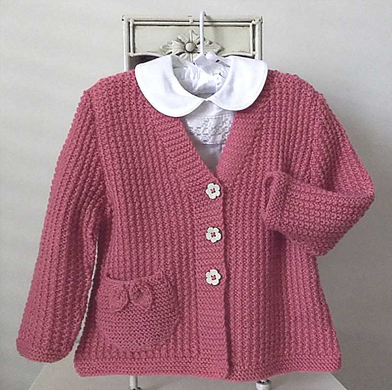 V neck cardigan knitting pattern