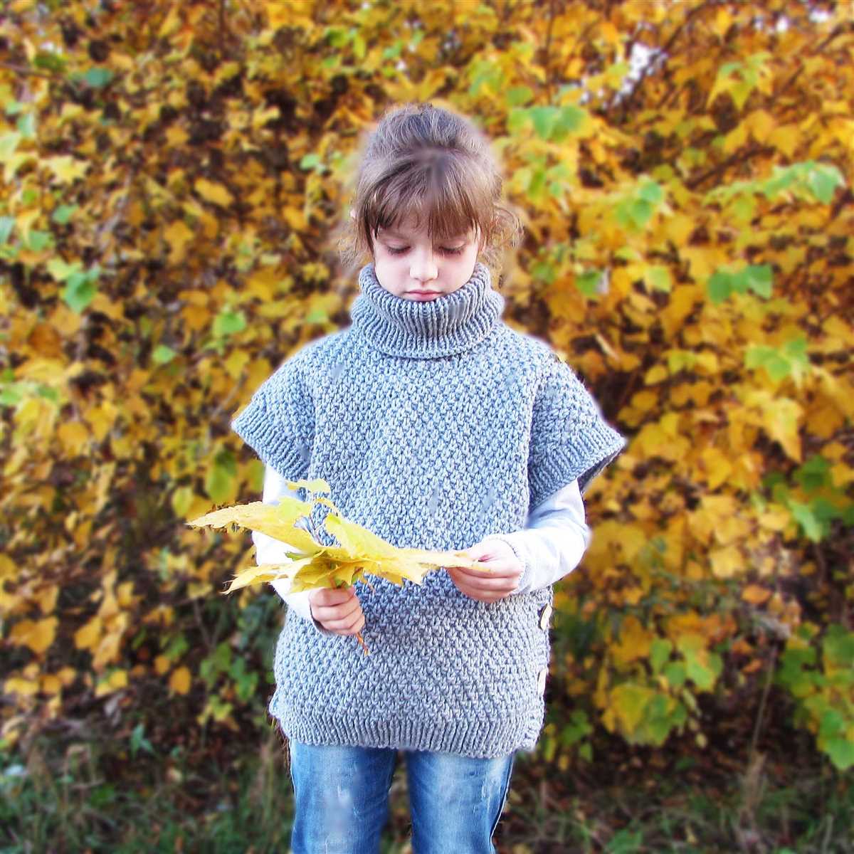 Poncho wrap knitting pattern