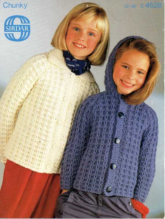 Childrens chunky cardigan knitting patterns