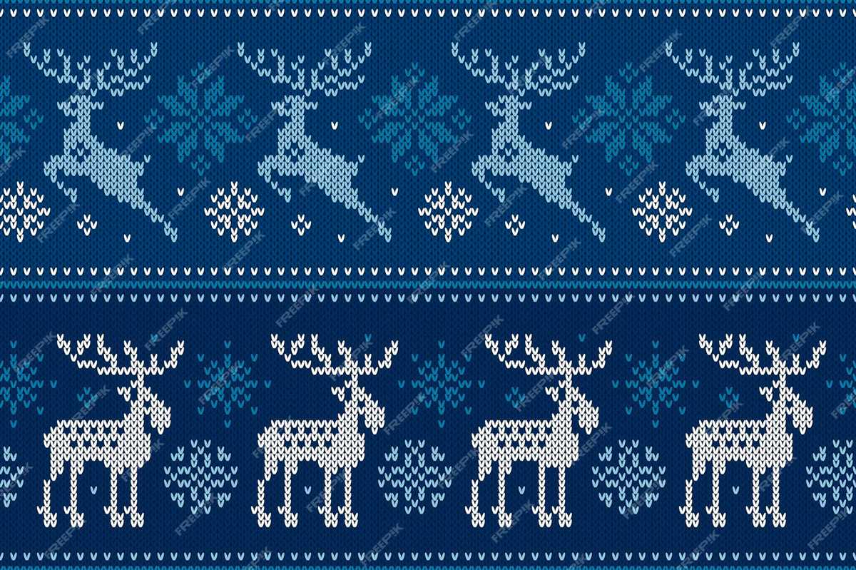 Reindeer knit pattern