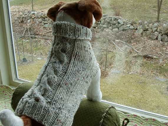 Cable knit dog sweater pattern