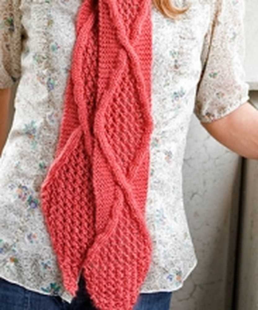 Yarn over scarf knitting pattern