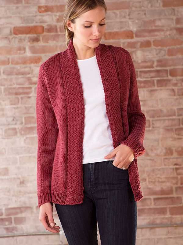 One piece cardigan knitting pattern free