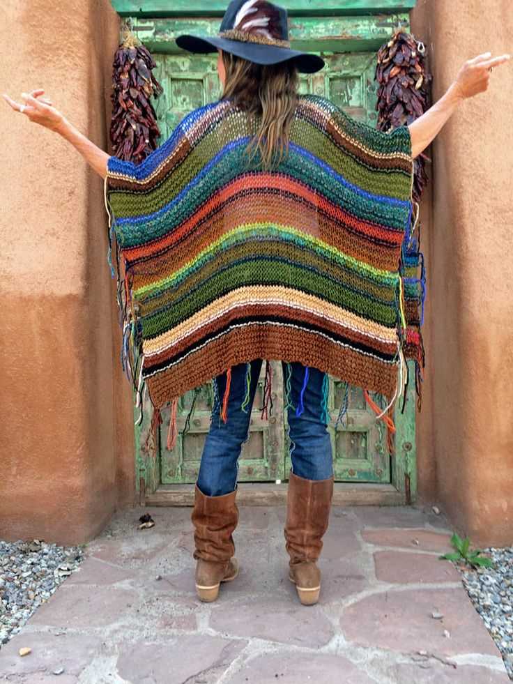 One piece poncho knitting pattern