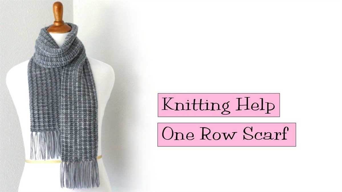 One row scarf knitting pattern