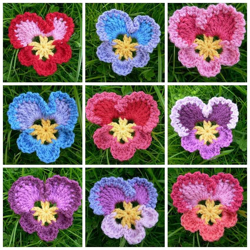 One piece knitted flower pattern