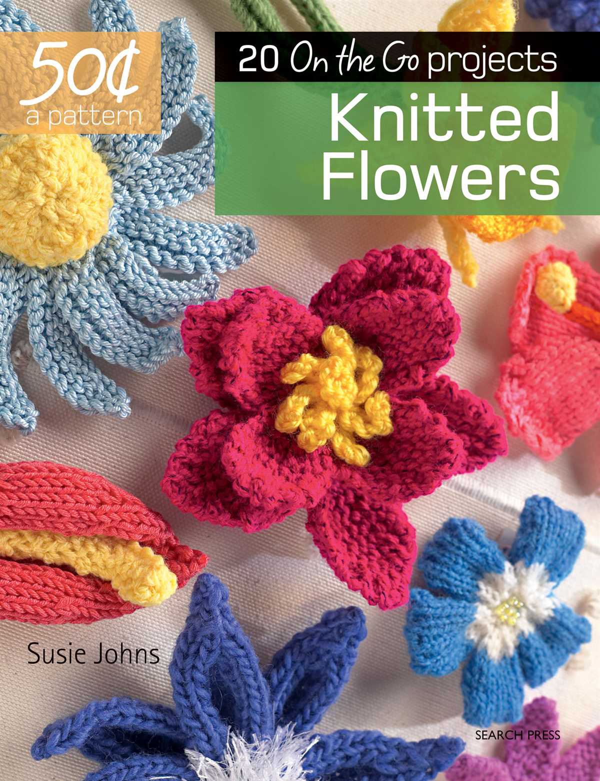 One piece knitted flower pattern