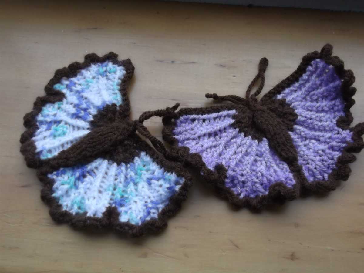 Knitted butterfly pattern