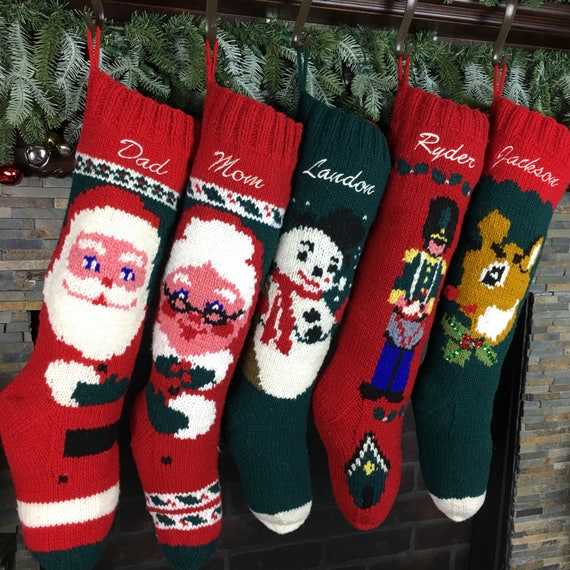 Mary maxim knitted christmas stocking patterns