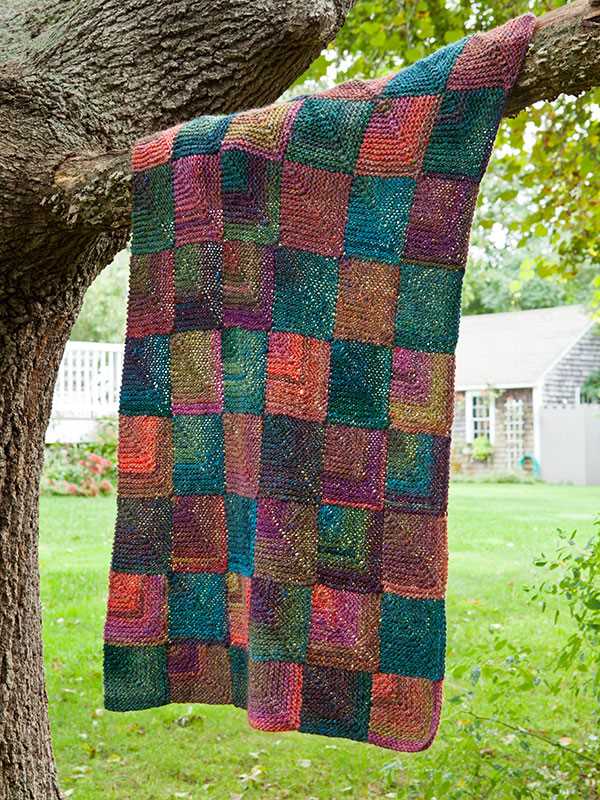 Magic squares knitted blanket pattern