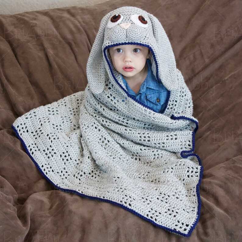 Knit hooded blanket pattern