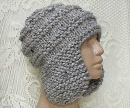 Mens earflap hat knitting pattern