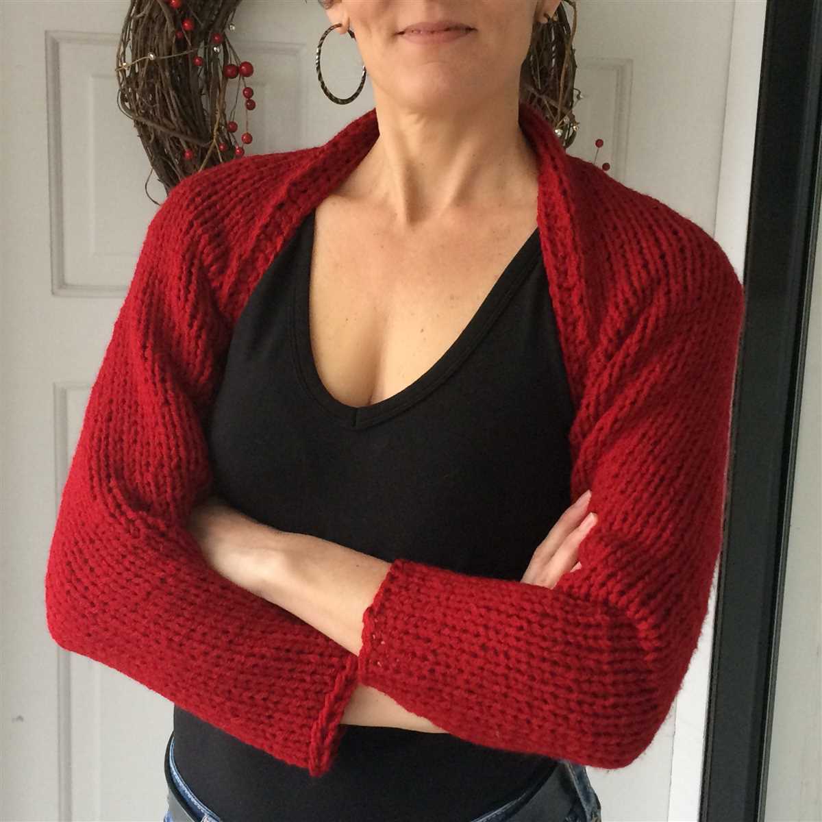 Simple knit shrug pattern