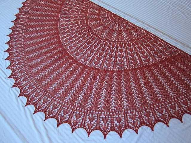 Half circle shawl knit pattern