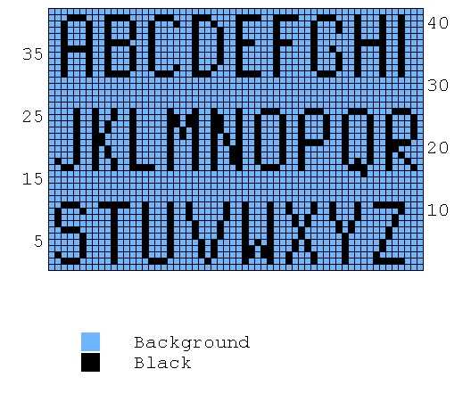 Knitting letters pattern generator