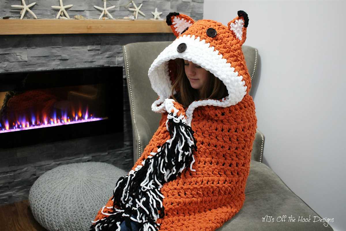 Knit hooded blanket pattern