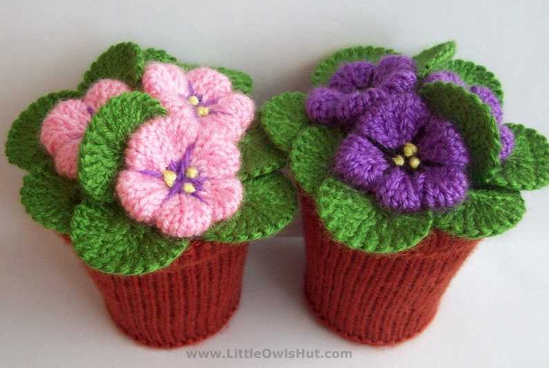 Knitted flower pot pattern free