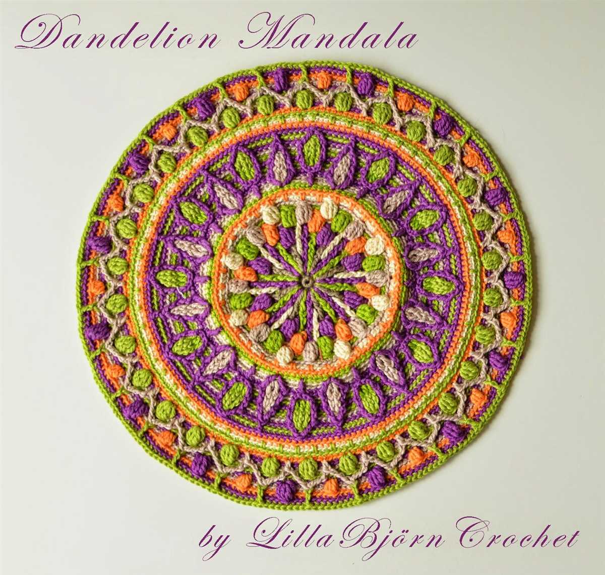 Knit mandala pattern