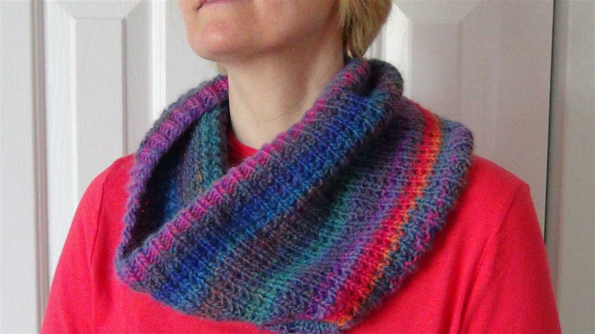 Easy cowl neck scarf knitting pattern