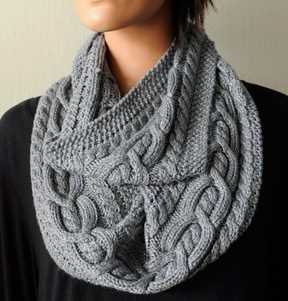 Aran cowl knitting pattern