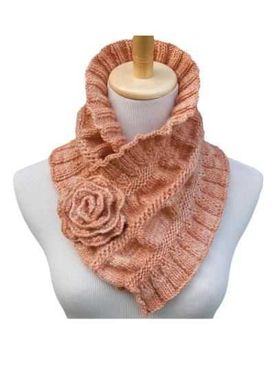 Knitted ruffle scarf pattern free