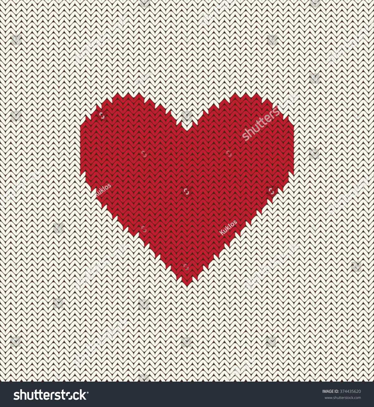 Red heart knit patterns