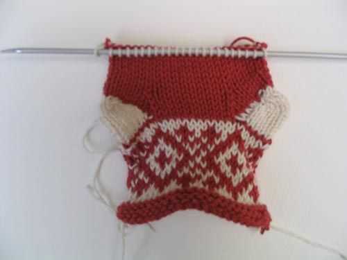 Flat knit christmas stocking pattern