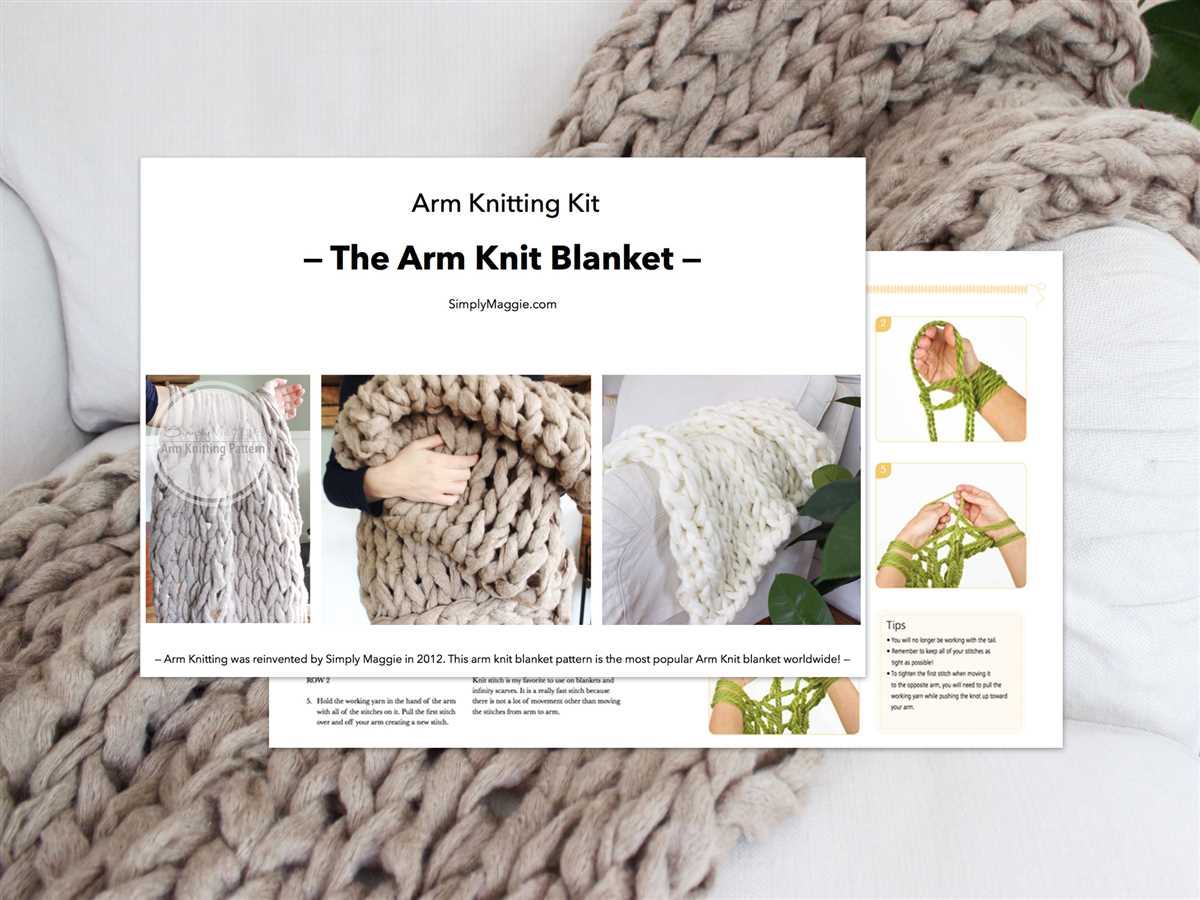 Arm knitting blanket pattern