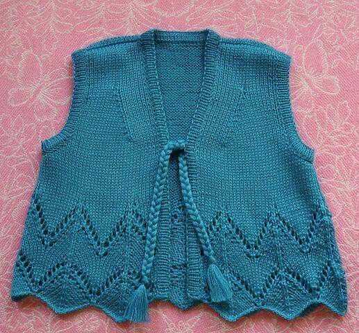 Knitting pattern for sleeveless vest