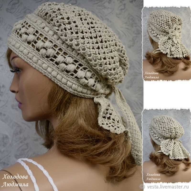 Lace knit hat pattern