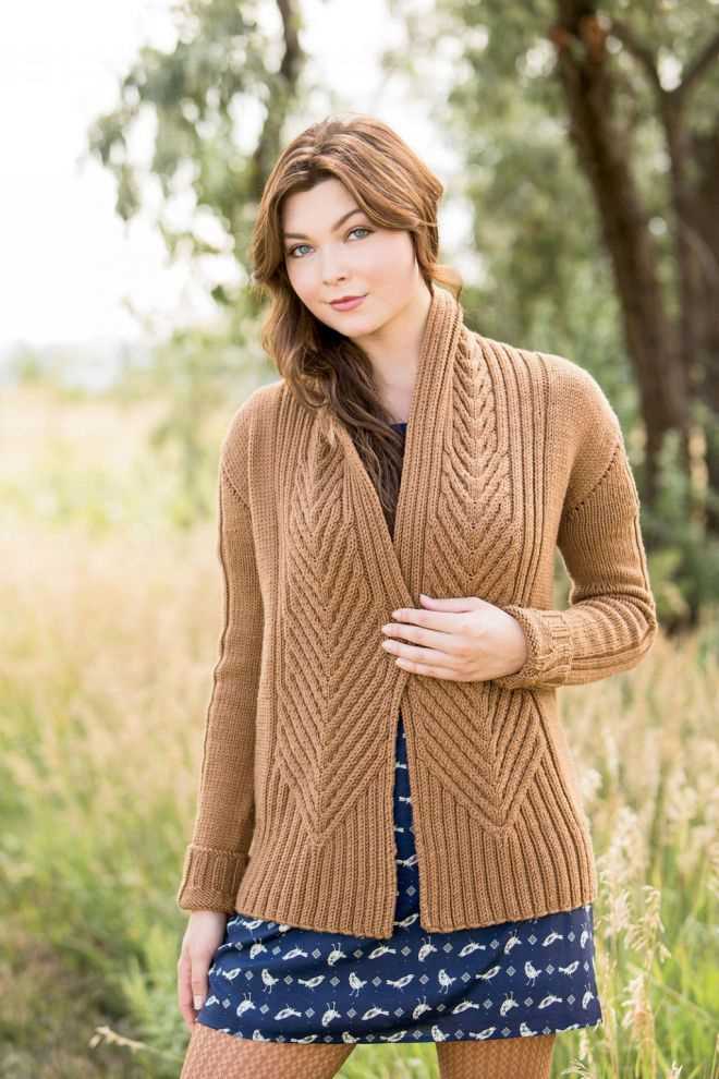 Knit pattern cardigan