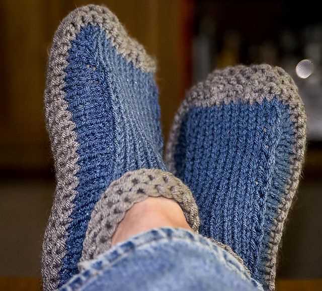 Mens knit slippers free pattern