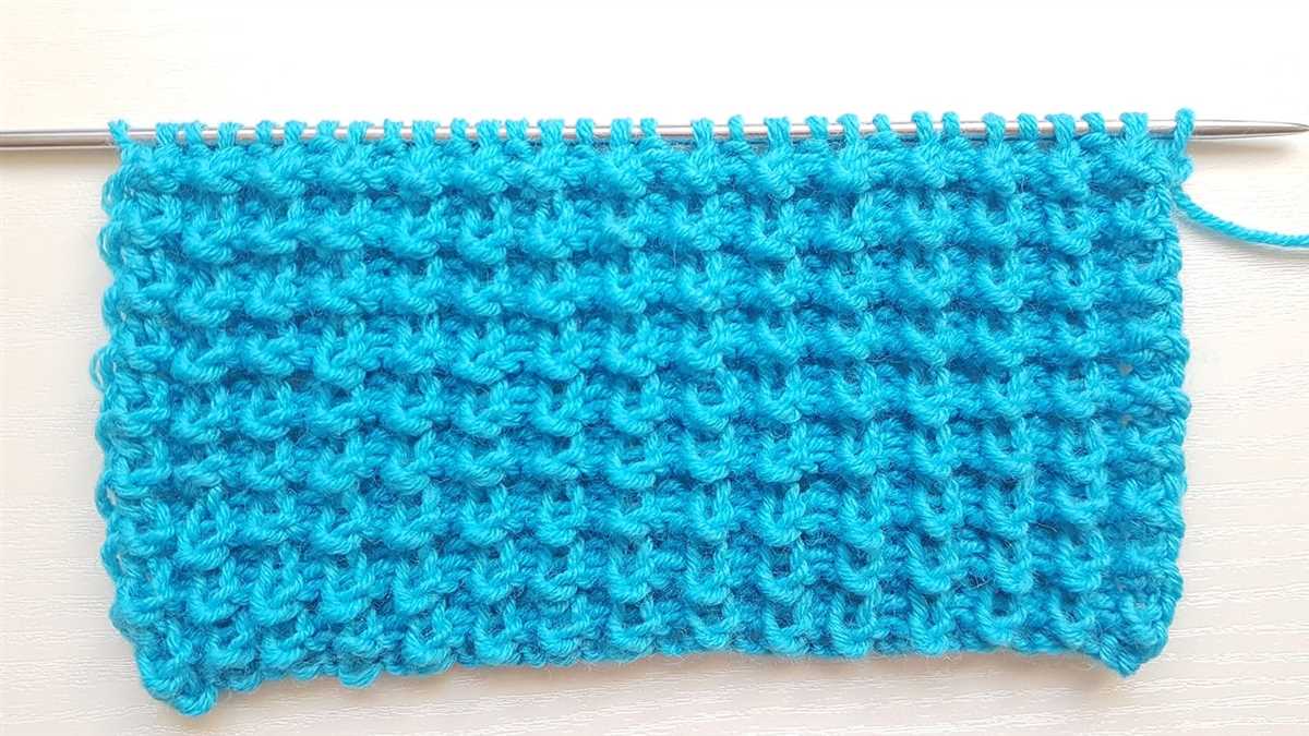 Sand stitch knit pattern