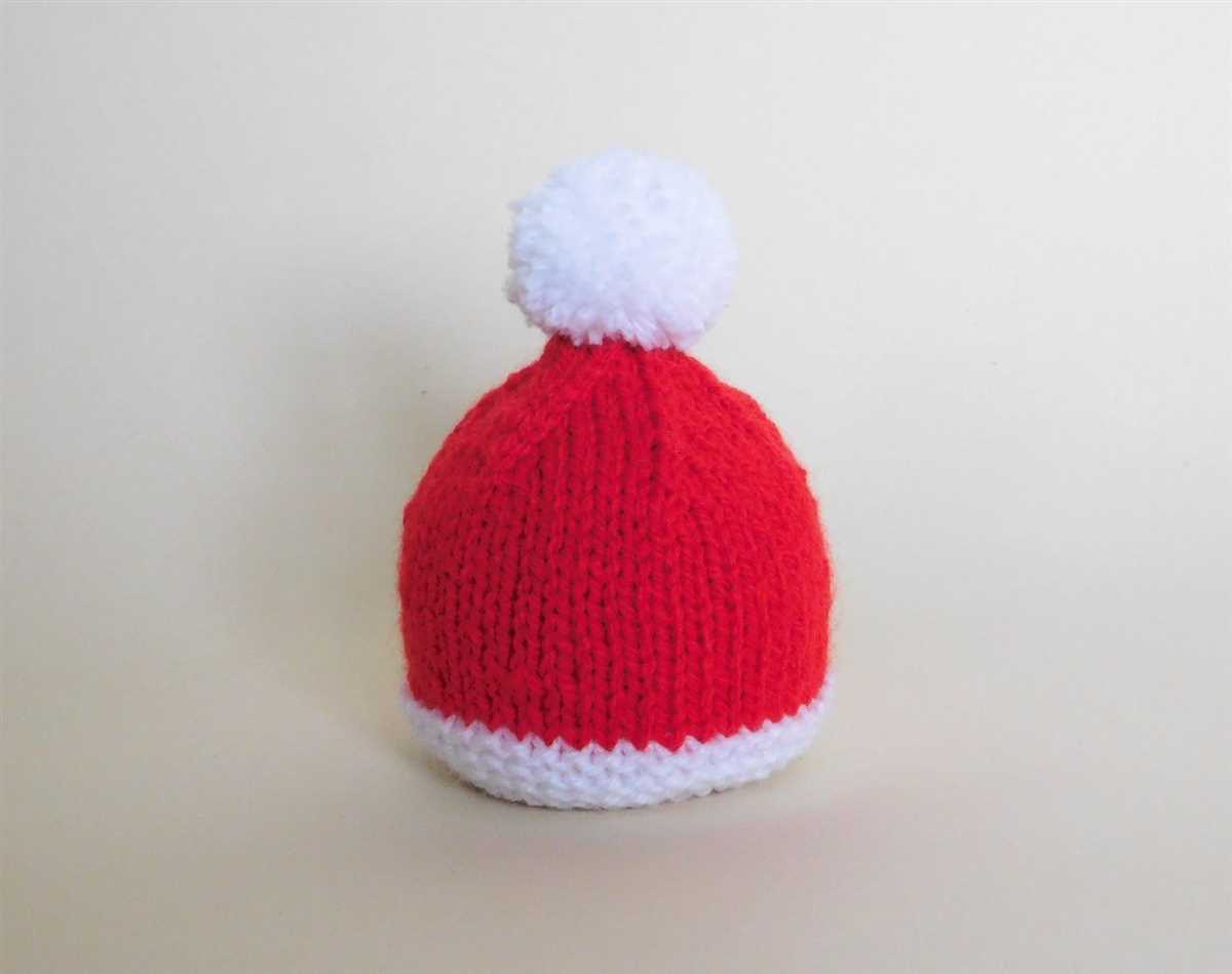 Knitted santa hat pattern