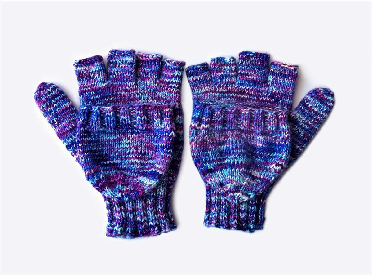 Fingerless gloves knit flat pattern