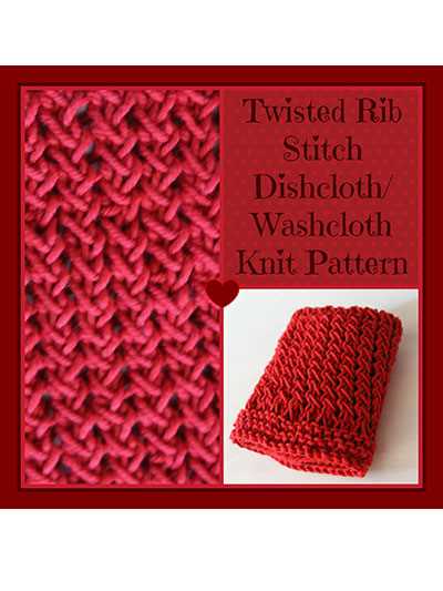 Textured knit dishcloth pattern