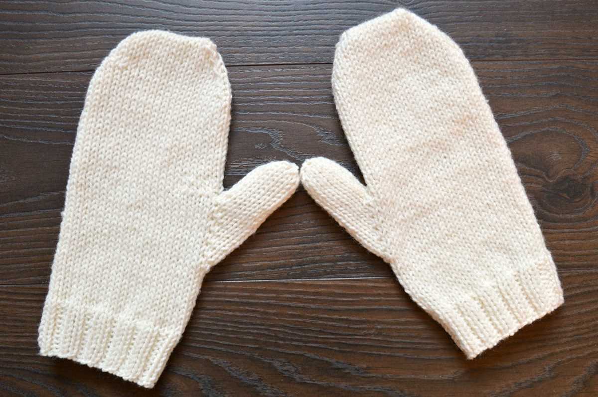 Free knit pattern for two needle mittens