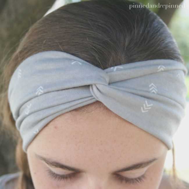 Knit fabric headband pattern