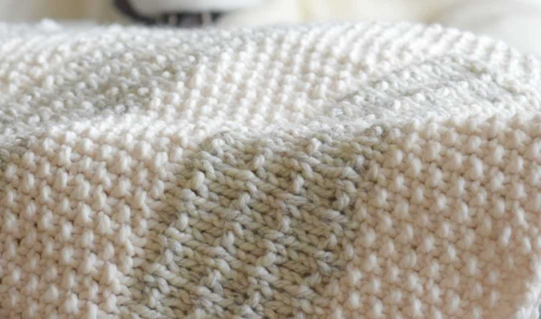 Free chunky knit baby blanket pattern
