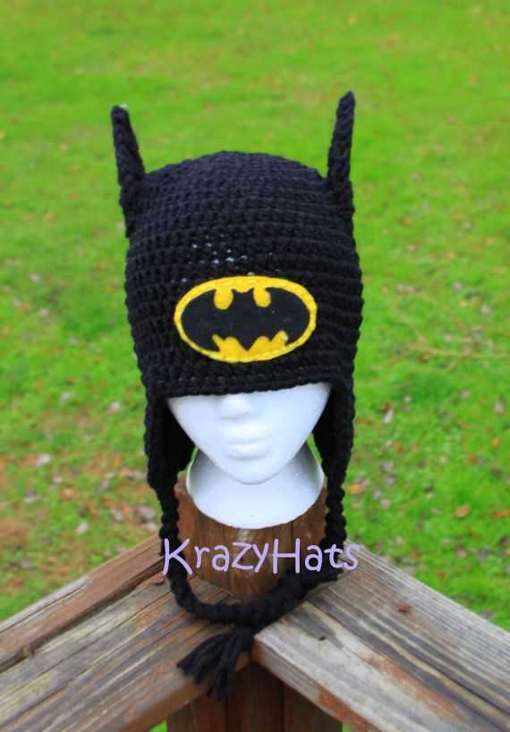 Knitted batman hat pattern