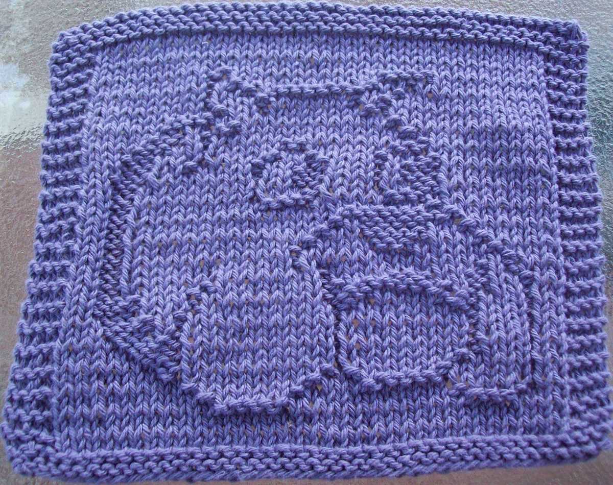 Patterns for knitting squares