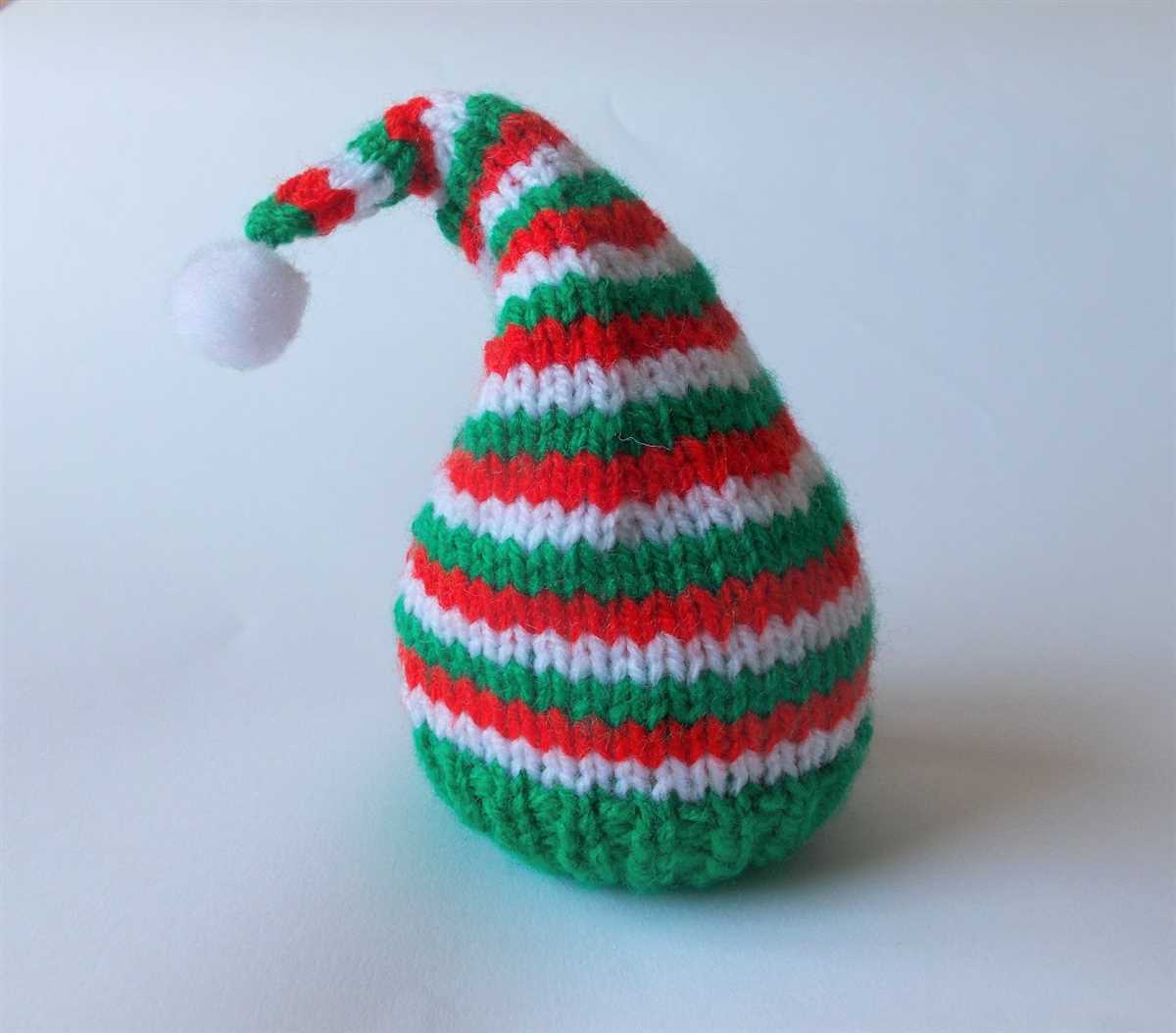 Santa hat knitted pattern