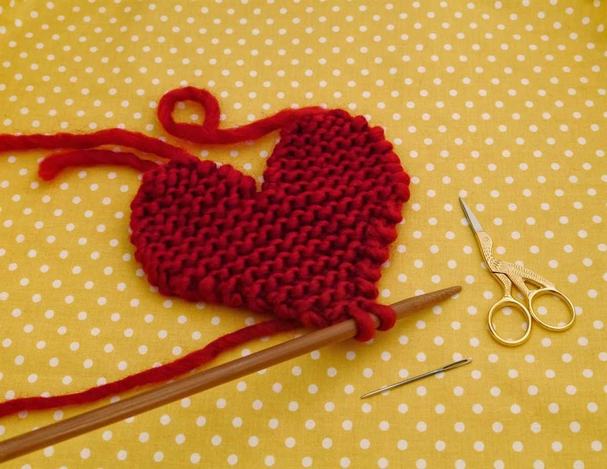 Knit pattern heart