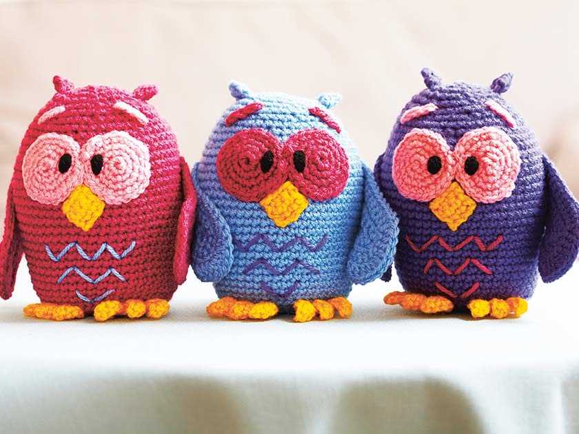 Knitted owl toy pattern free